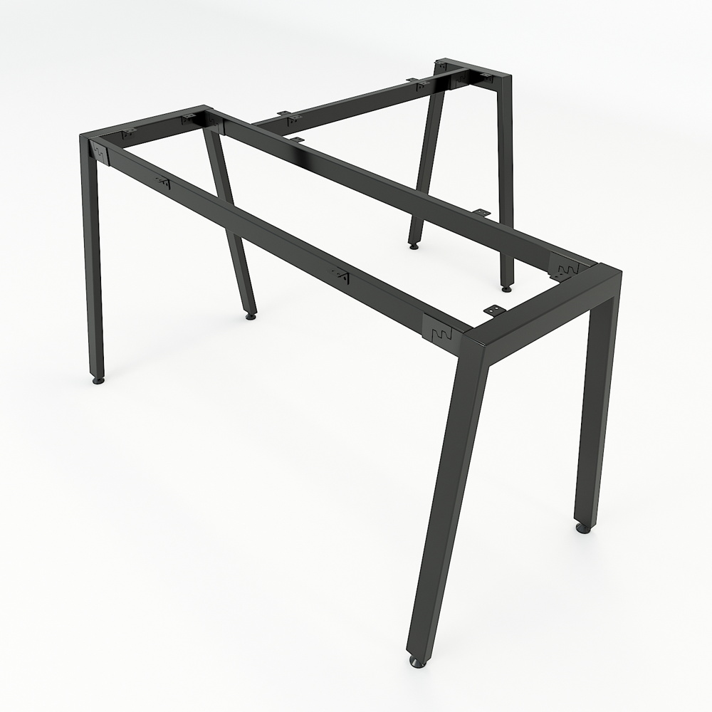 Chân bàn chữ L hệ chữ A khuyết 140x140cm lắp ráp CBS252