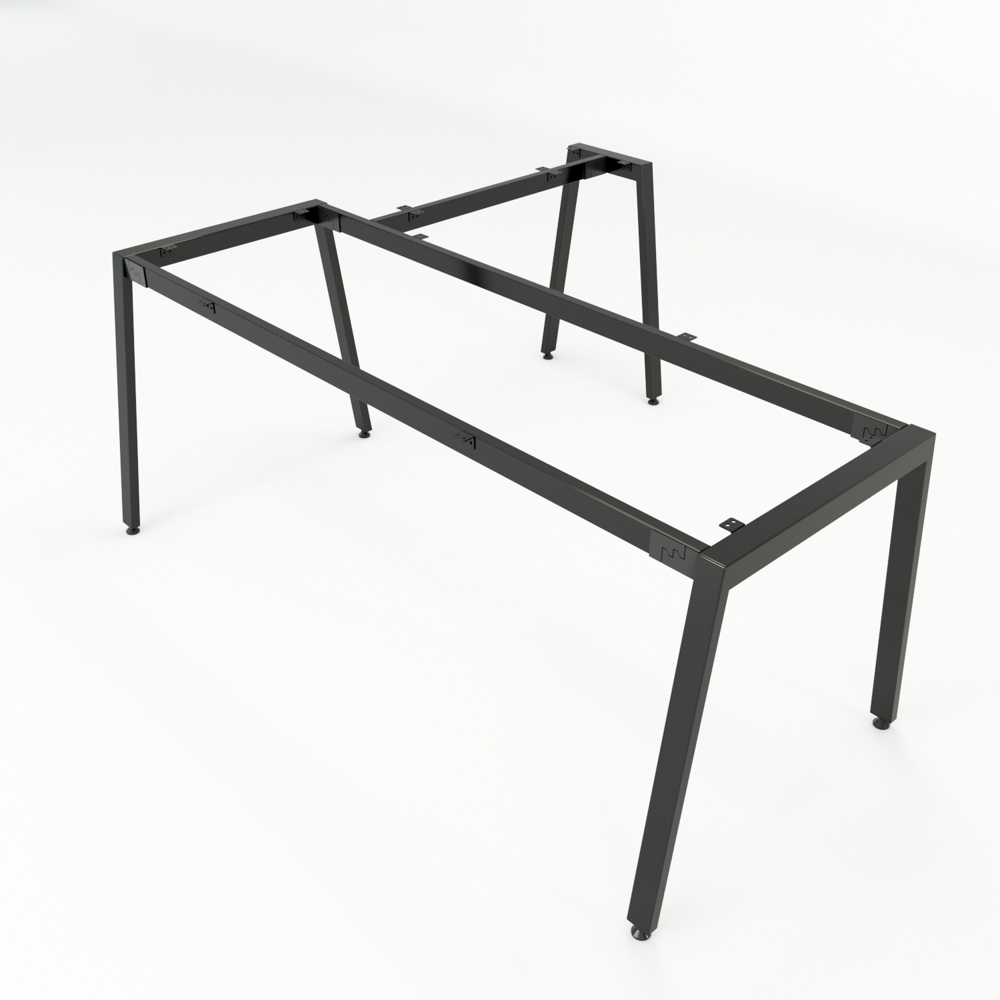 Chân bàn chữ L hệ chữ A khuyết 180x160cm lắp ráp CBS255