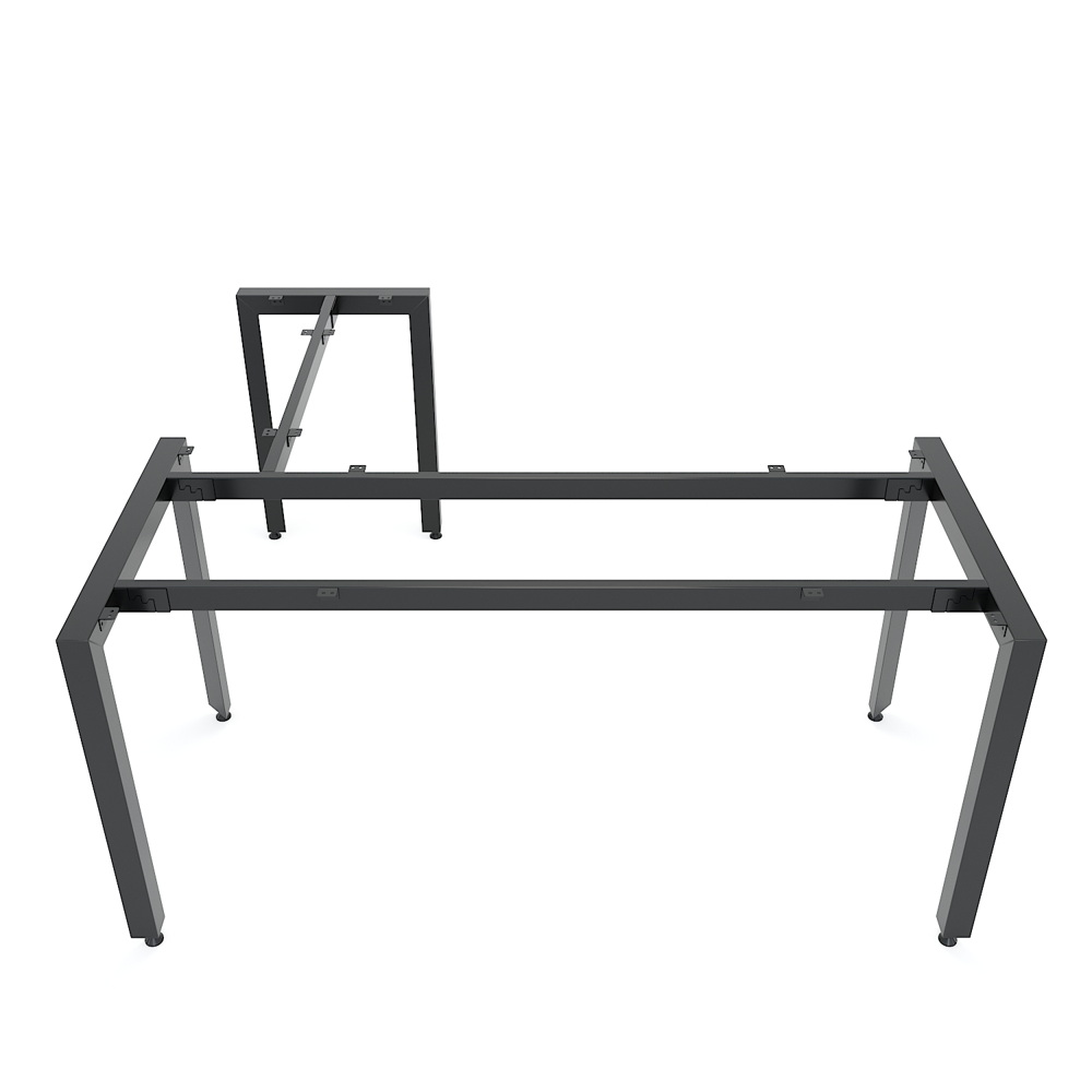 Chân bàn chữ L chỗ ngồi hệ hộp tam giác chữ U 160x140 lắp ráp CBS110