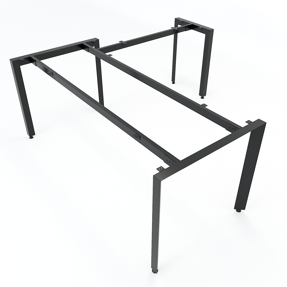 Chân bàn chữ L chỗ ngồi hệ hộp tam giác chữ U 180x160 lắp ráp CBS114
