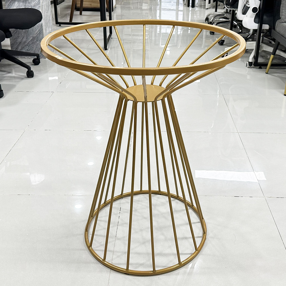 Chân bàn cafe cổ lọ sắt sơn vàng đồng CBC010 - Image 3