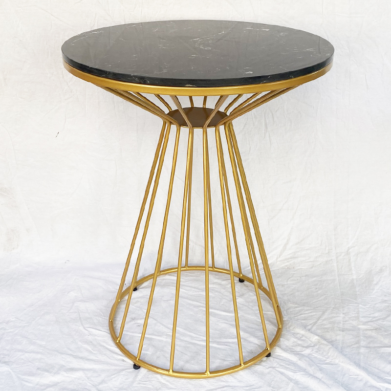 Chân bàn cafe cổ lọ sắt sơn vàng đồng CBC010 - Image 4