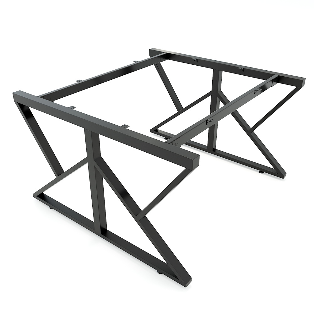 Chân bàn sắt hệ chữ K 120x120cm lắp ráp CSCK006